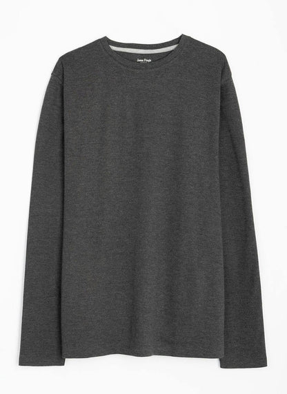  Cotton Rich Crew Neck Long Sleeve Top