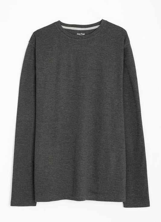  Cotton Rich Crew Neck Long Sleeve Top