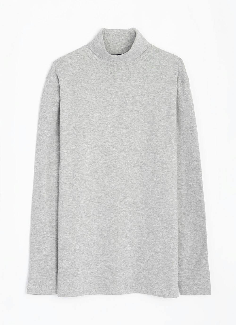  Cotton Rich Roll Neck Long Sleeve Top