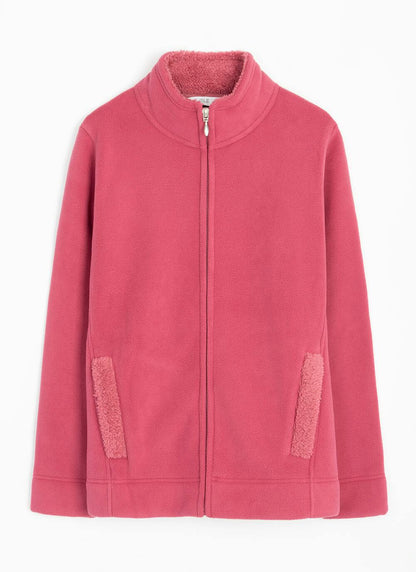  Fleece Sherpa Lined Funnel Neck Jacket