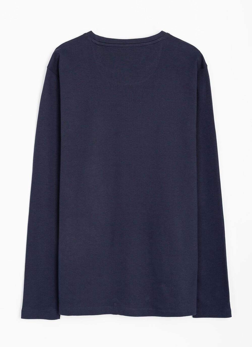  Pure Cotton Crew Neck Long Sleeve Top
