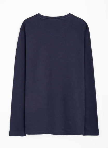  Pure Cotton Crew Neck Long Sleeve Top