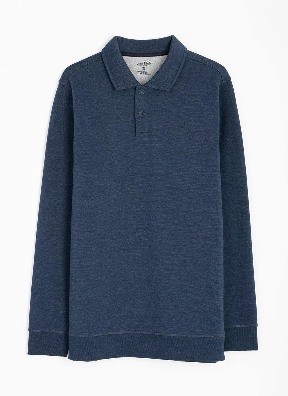  Cotton Rich Polo Neck Sweatshirt