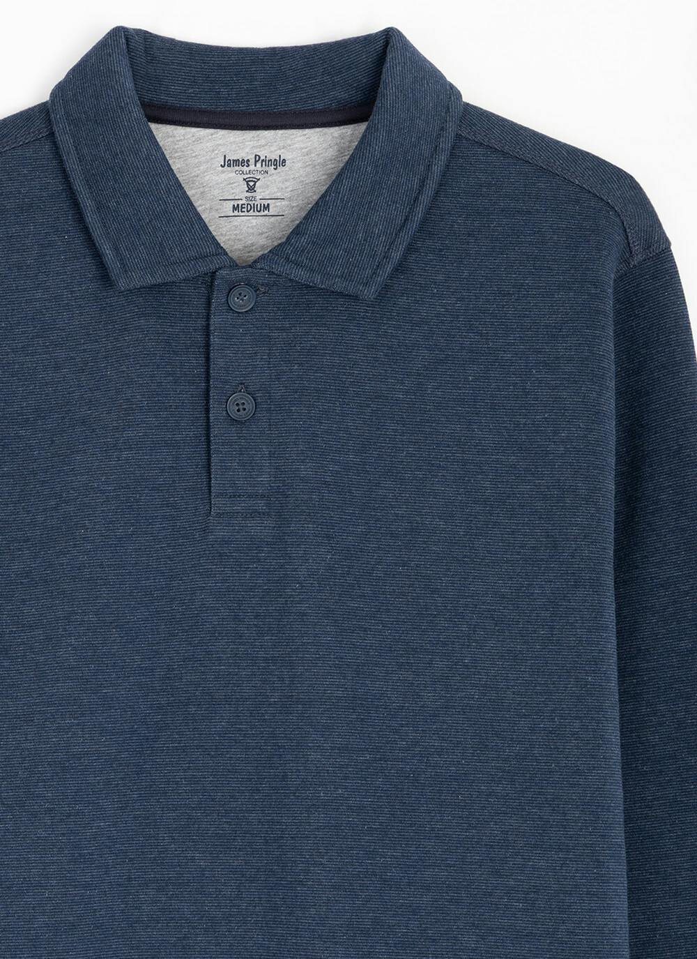  Cotton Rich Polo Neck Sweatshirt