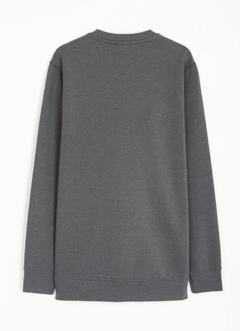  Cotton Rich Crew Neck Striped Sweatshirt