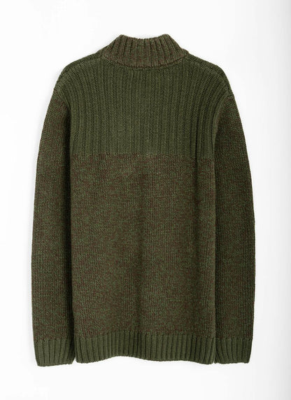  Textured Knit Zip Neck Jumper