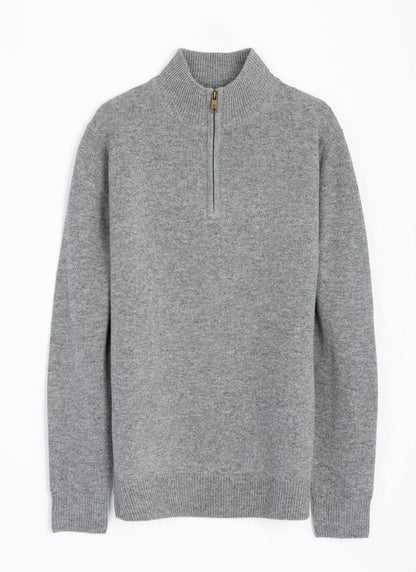  100% Lambswool Zip Neck Jumper