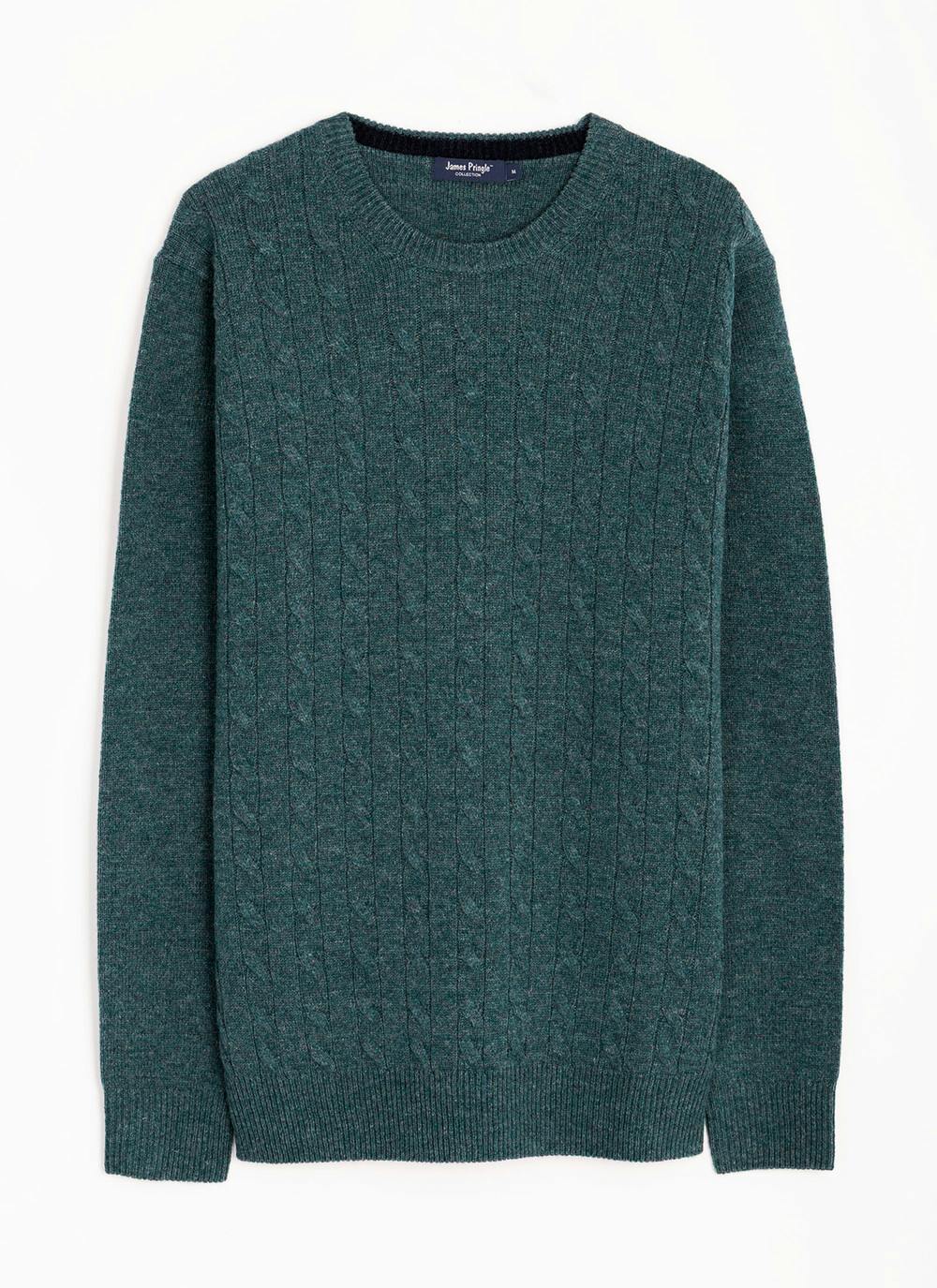  100% Lambswool Crew Neck Cable Jumper