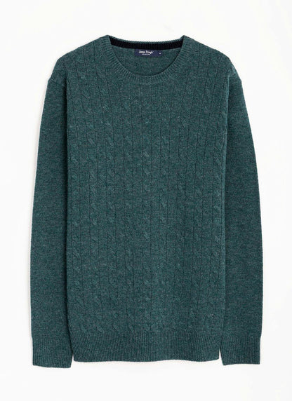  100% Lambswool Crew Neck Cable Jumper