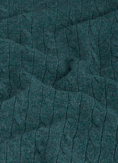  100% Lambswool Crew Neck Cable Jumper