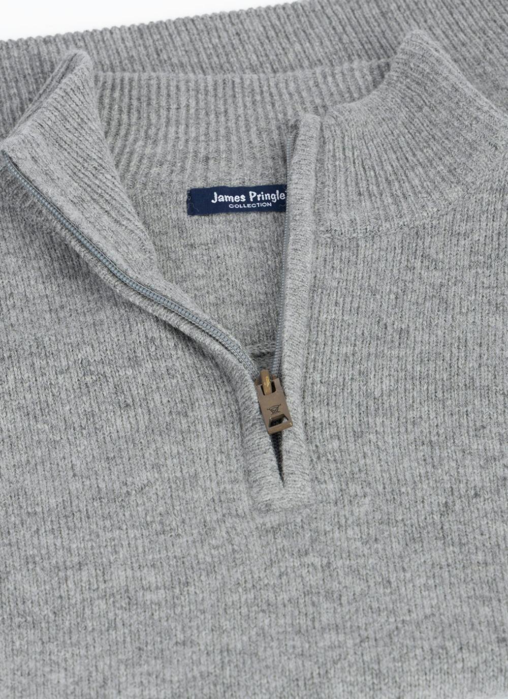  100% Lambswool Zip Neck Jumper