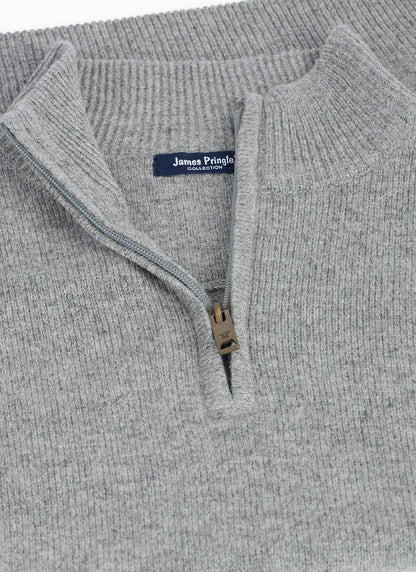  100% Lambswool Zip Neck Jumper