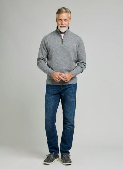 100% Lambswool Zip Neck Jumper