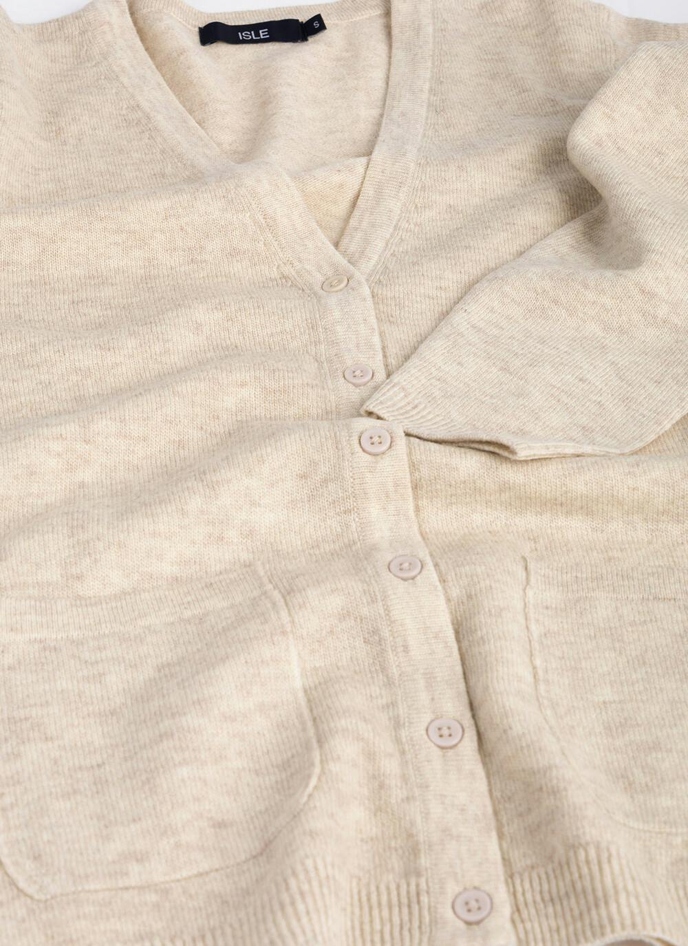  Merino Wool V Neck Cardigan