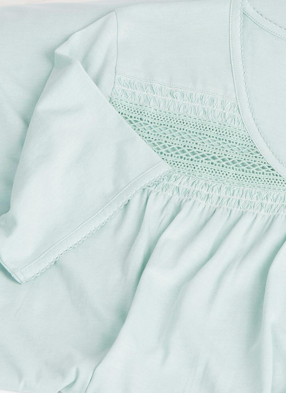  Cotton Rich Lace Trim Nightdress