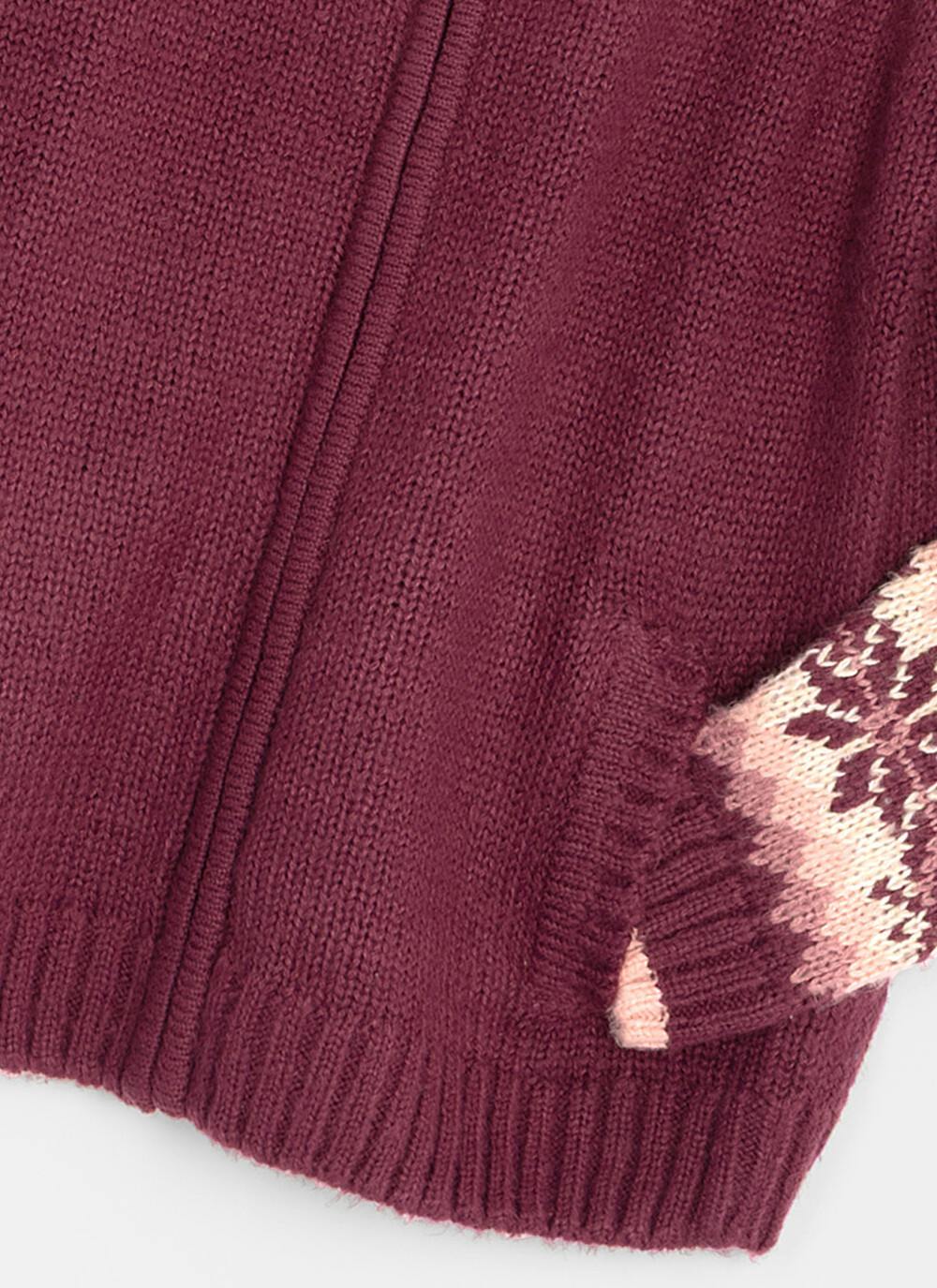  Fairisle Funnel Neck Cardigan
