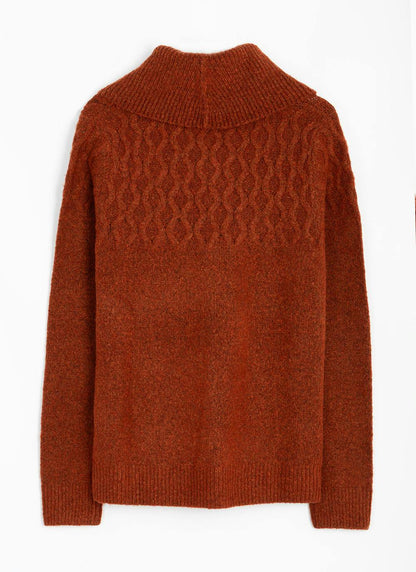  Cable Knit Cowl Neck Jumper
