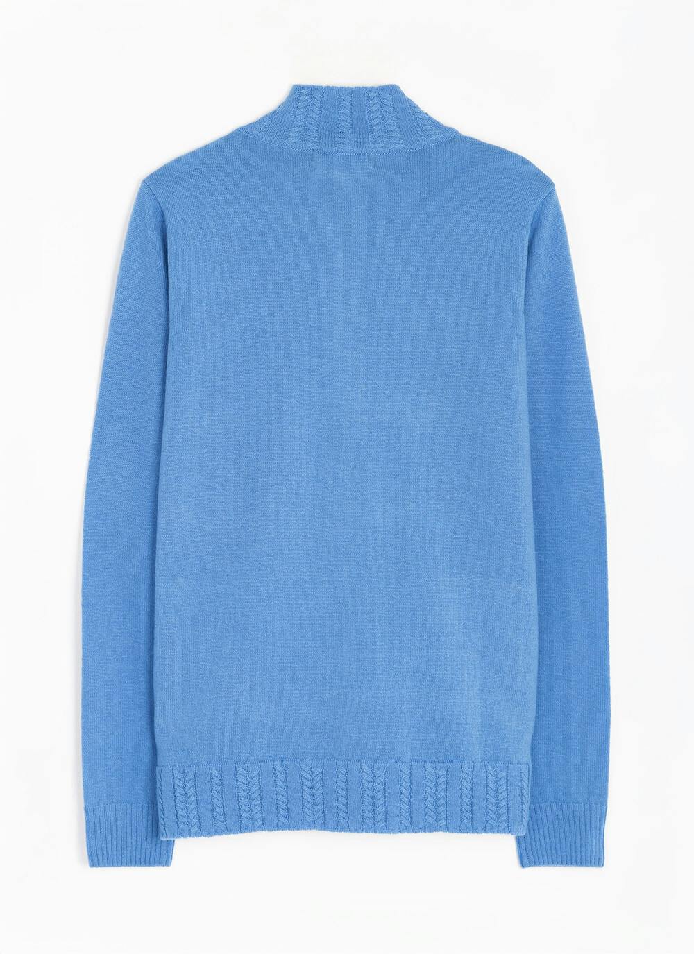  Merino Wool Zip Front Cardigan