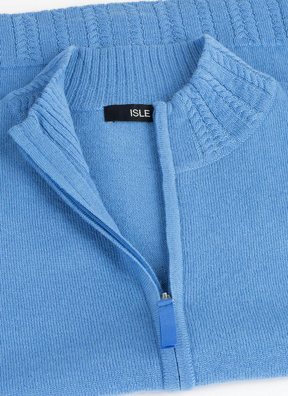  Merino Wool Zip Front Cardigan