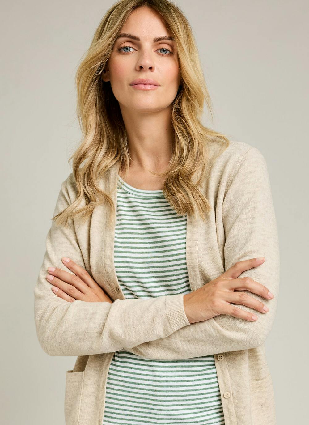  Merino Wool V Neck Cardigan