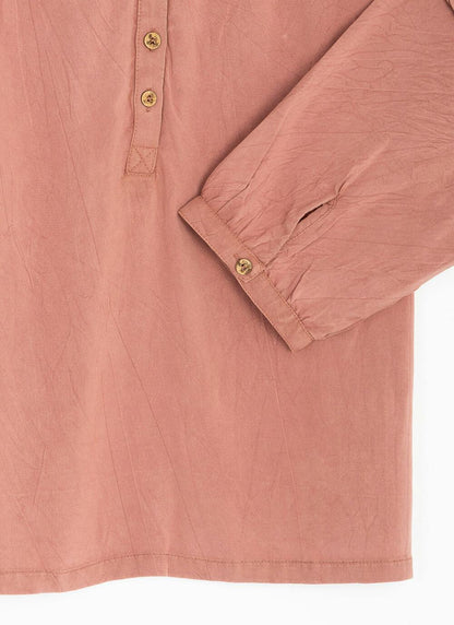  Embroidered Shirred Neck Blouse