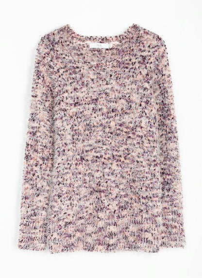  Bobble Knit Crew Neck Jumper