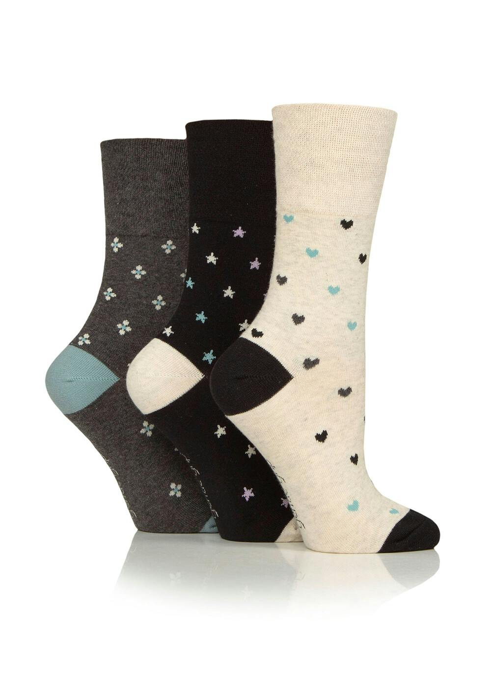  3pk Cotton Rich Pattern Socks