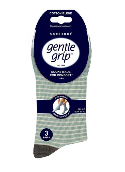  3pk Cotton Rich Stripe Socks