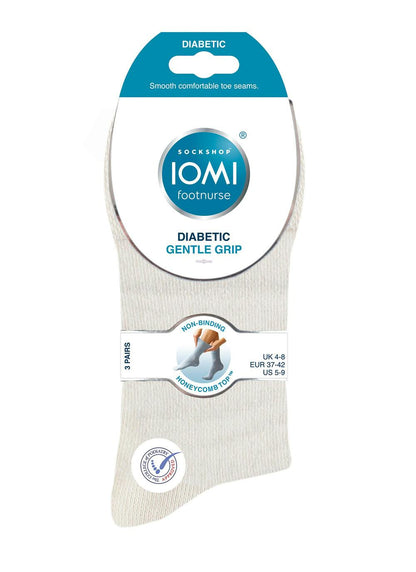  3 Pack Brown Diabetic Socks