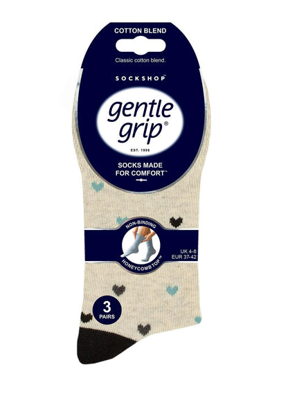  3pk Cotton Rich Pattern Socks