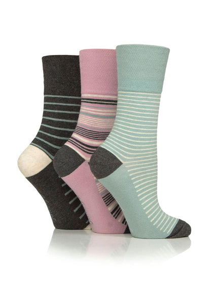  3pk Cotton Rich Stripe Socks
