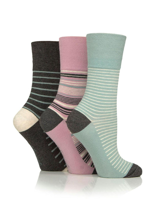  3pk Cotton Rich Stripe Socks