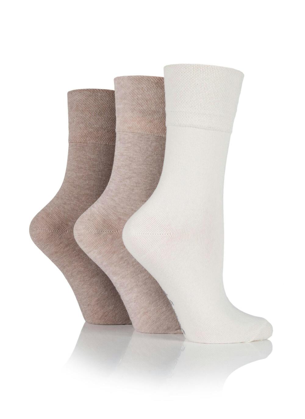  3 Pack Brown Diabetic Socks