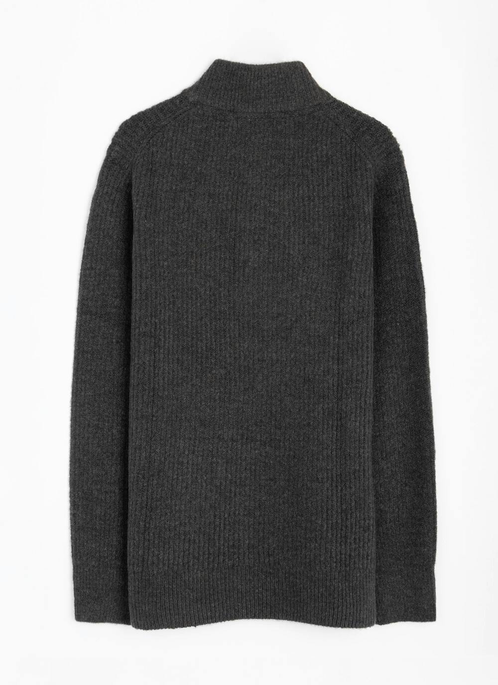  Supersoft With Wool Zip Neck Jumper