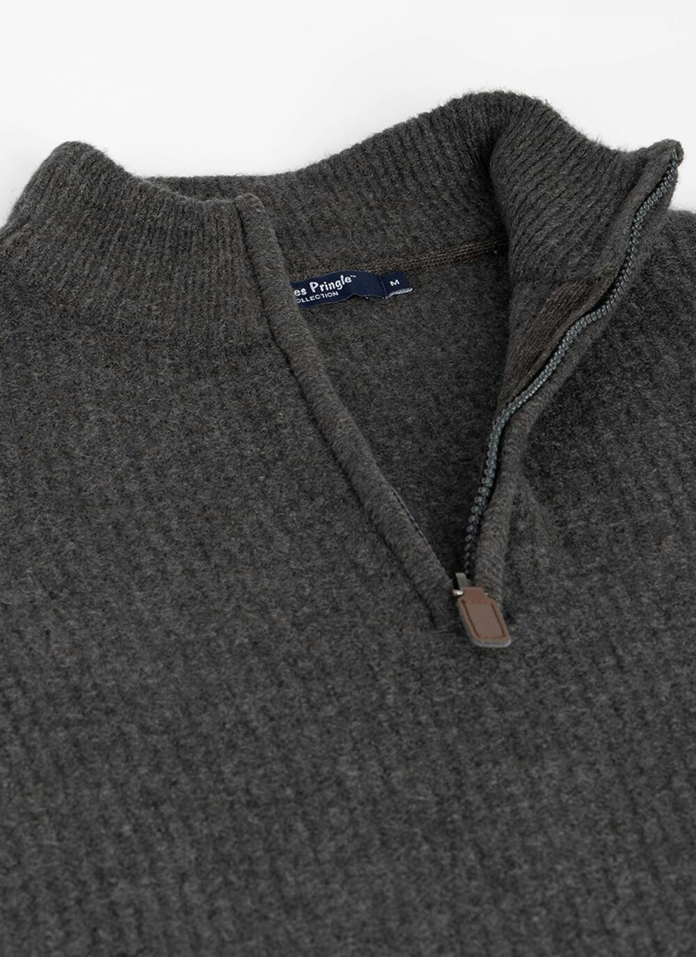  Supersoft With Wool Zip Neck Jumper