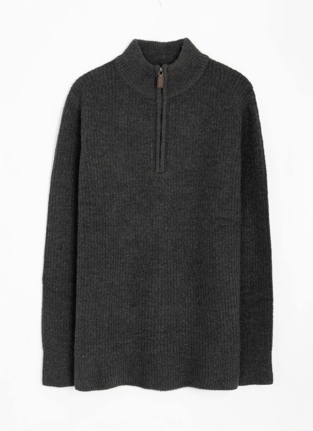  Supersoft With Wool Zip Neck Jumper