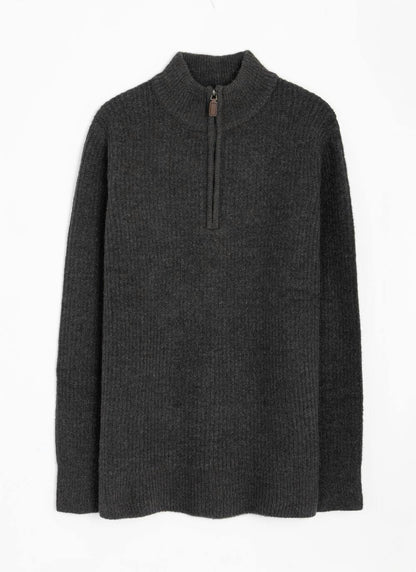  Supersoft With Wool Zip Neck Jumper