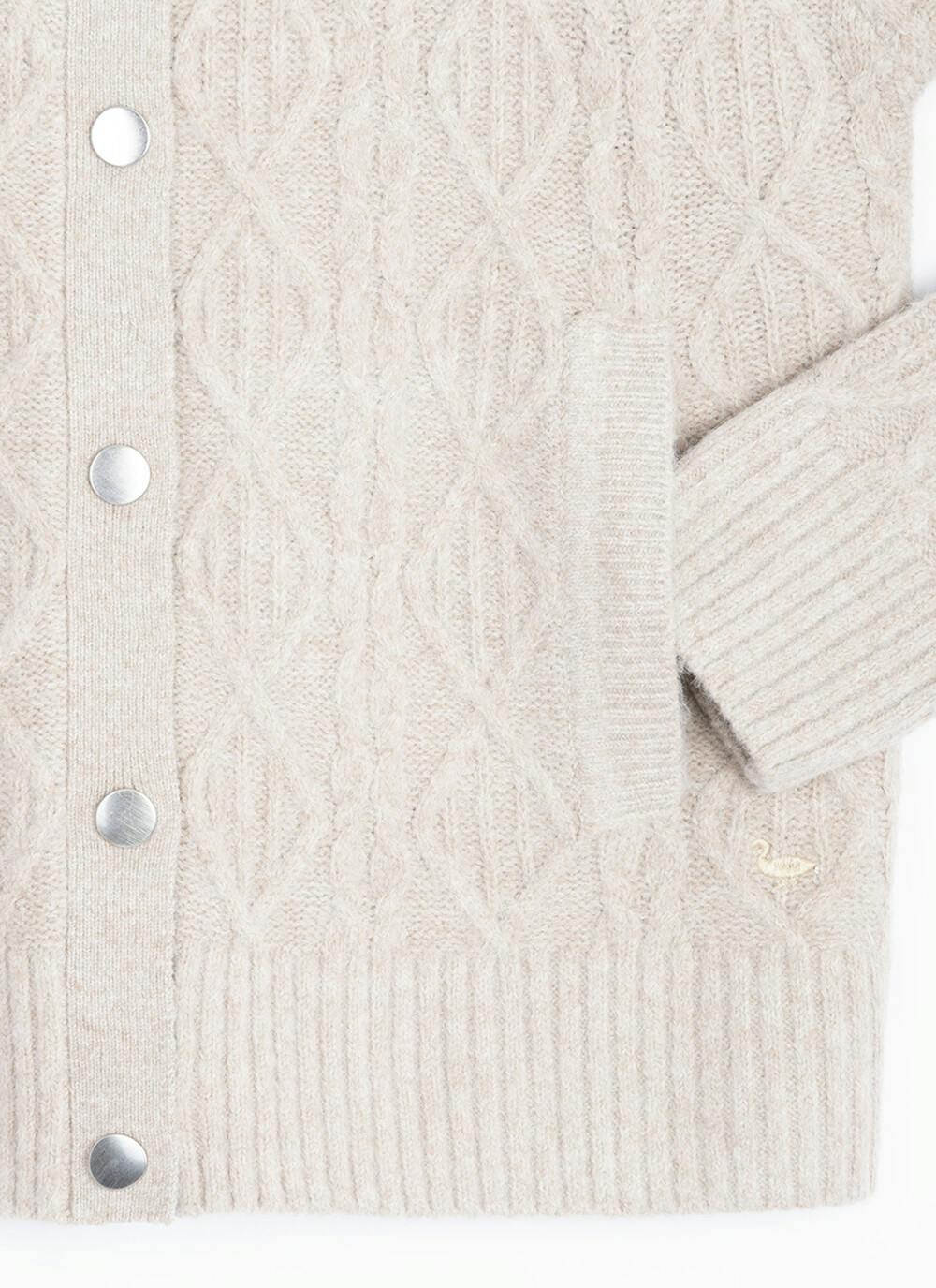  Cable Knit Bomber Cardigan