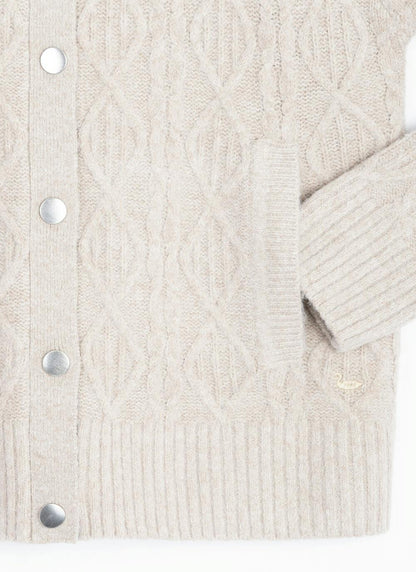  Cable Knit Bomber Cardigan