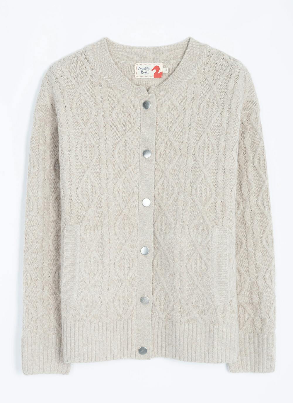  Cable Knit Bomber Cardigan