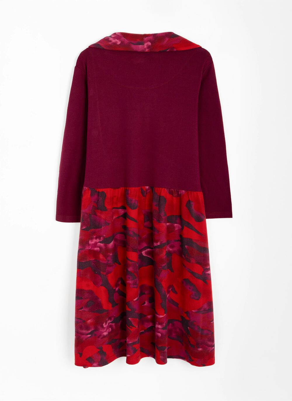  Warm Handle Cowl Neck Midi Dress