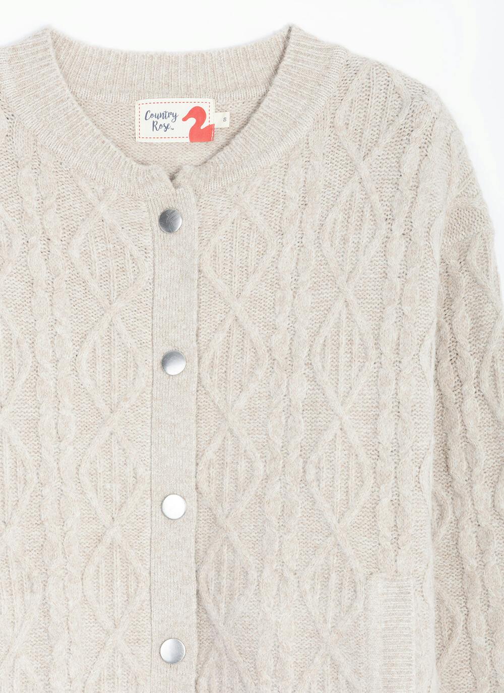  Cable Knit Bomber Cardigan