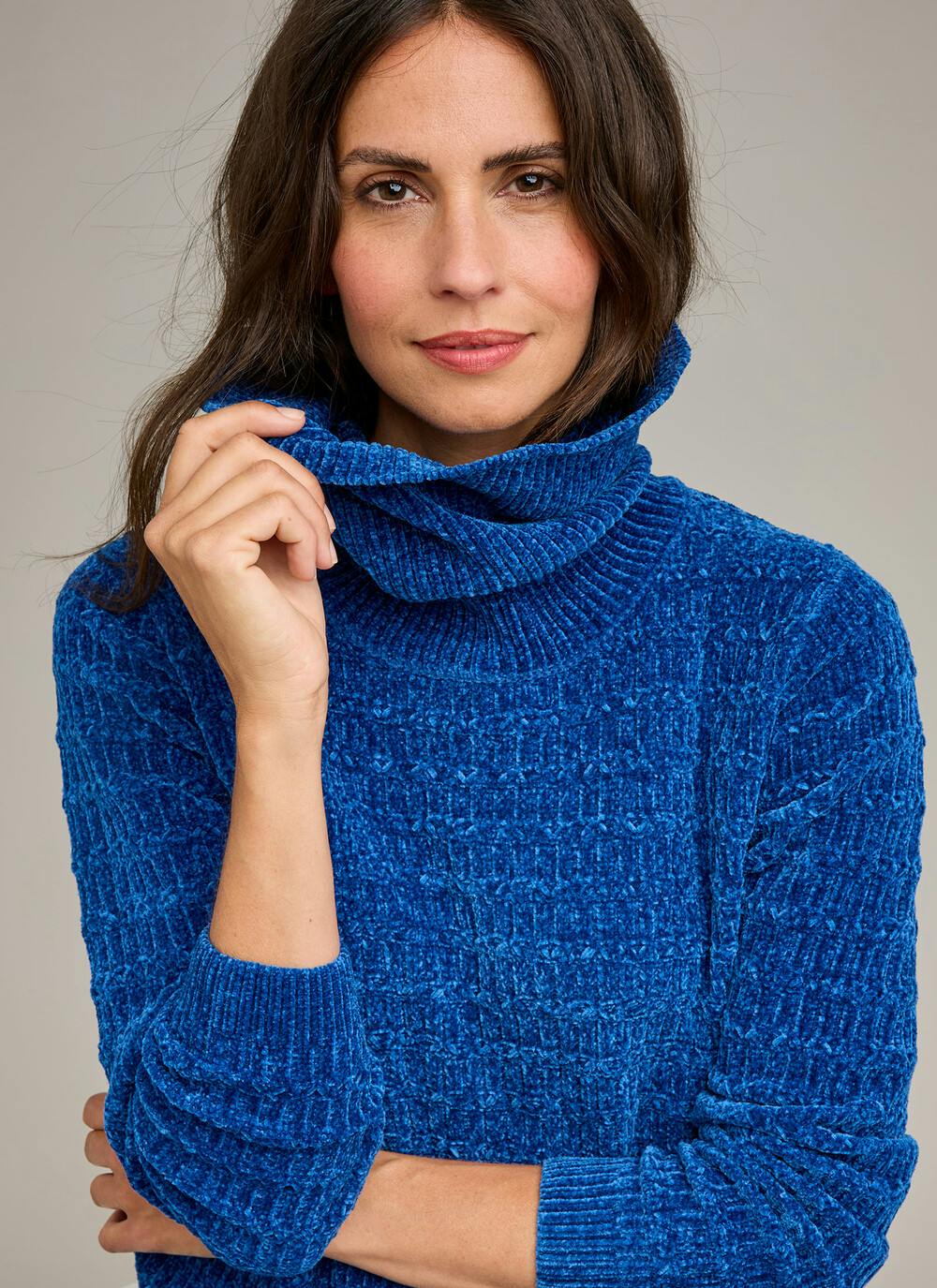  Chenille Cowl Neck Jumper