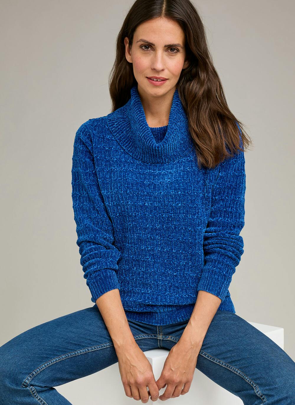  Chenille Cowl Neck Jumper