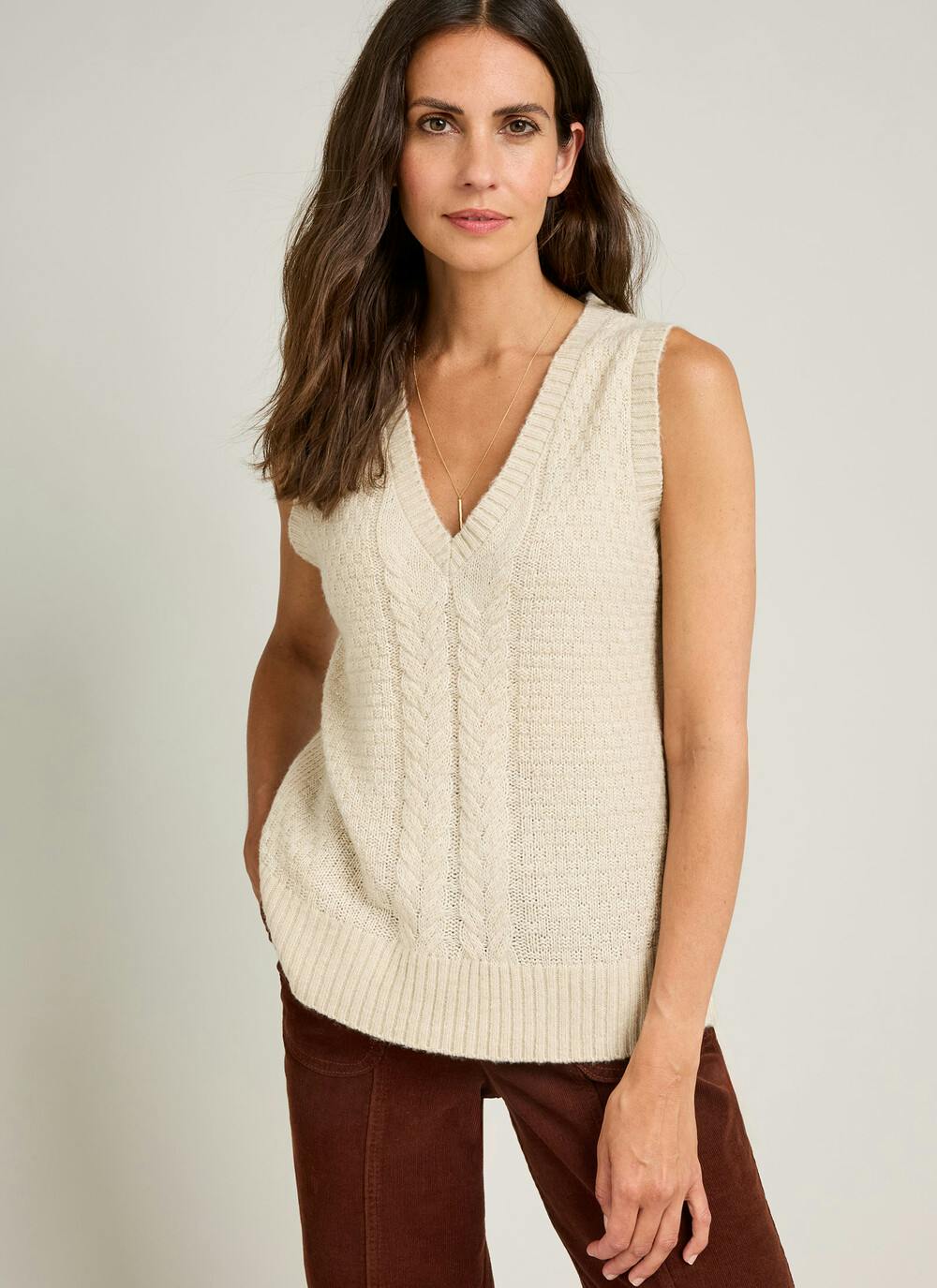  Cable Knitted Vest