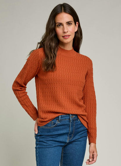  Cable Knit Turtle Neck Jumper