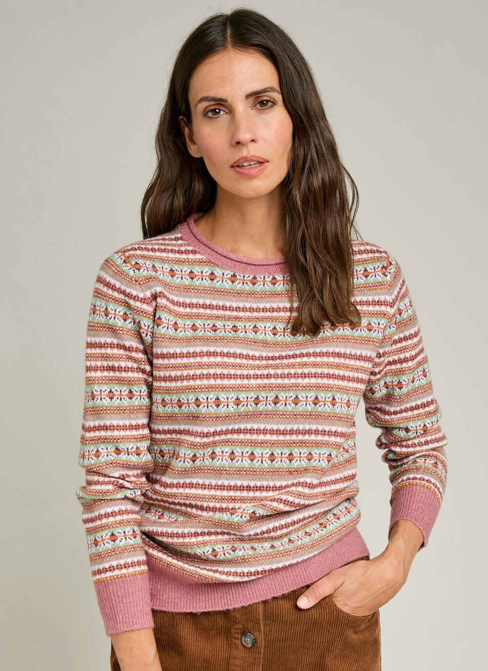  Fairisle Crew Neck Jumper