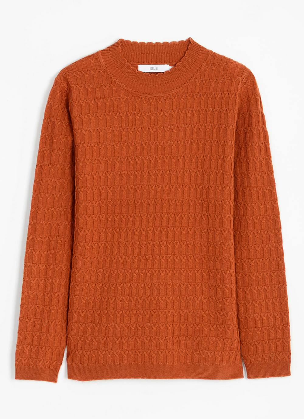 Cable Knit Turtle Neck Jumper