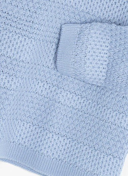 Textured Stitch Crew Neck Jumper