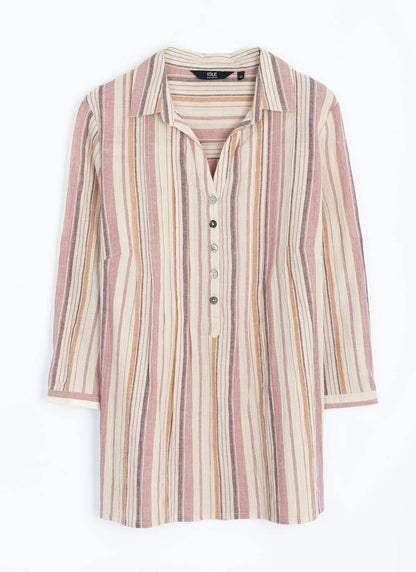  Pure Cotton Pintuck Stripe Blouse